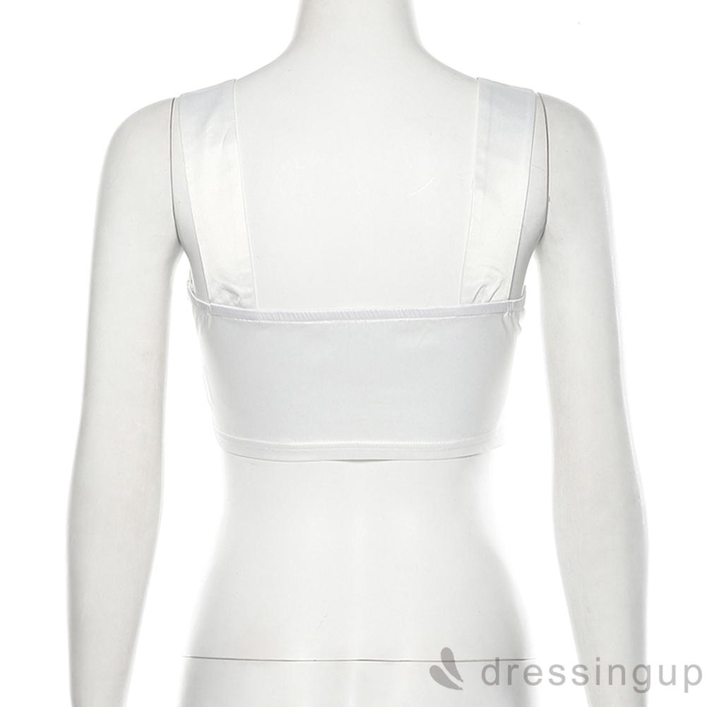 Áo Croptop Sát Nách Cổ Chữ V Thiết Kế Hở Lưng Quyến Rũ