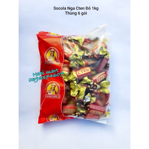 [HÀNG TẾT 2022] Kẹo socola đậu phộng CTEN Đỏ Nga gói 1kg