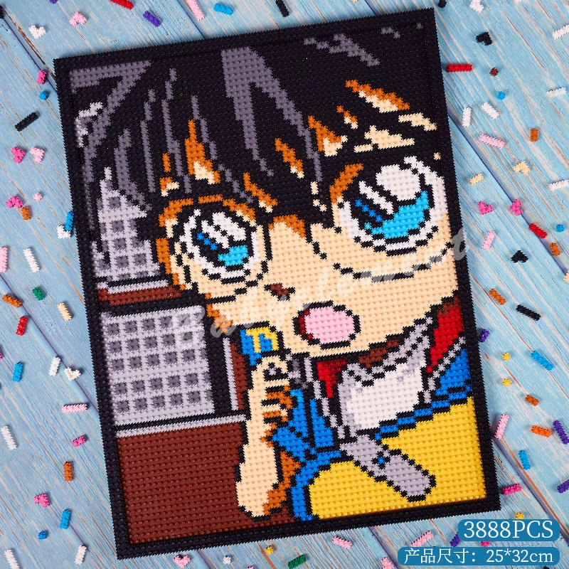 Các hạt song song Tranh điểm ảnh Conan Kakashi Doraemon Portgas·D·Ace Khối xây dựng Mô hình Người lớn Đồ chơi Trẻ em Quà tặng