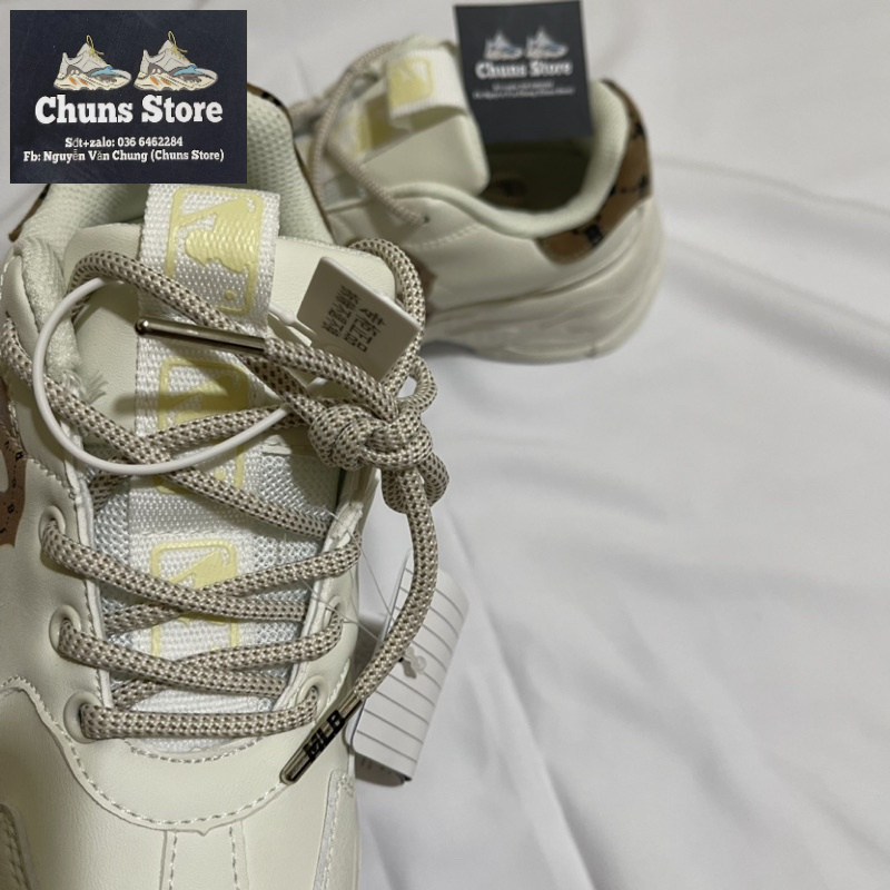 Giày MLB chữ B gót nâu 2022, giày ML B B nâu mono gót nỉ cao cấp