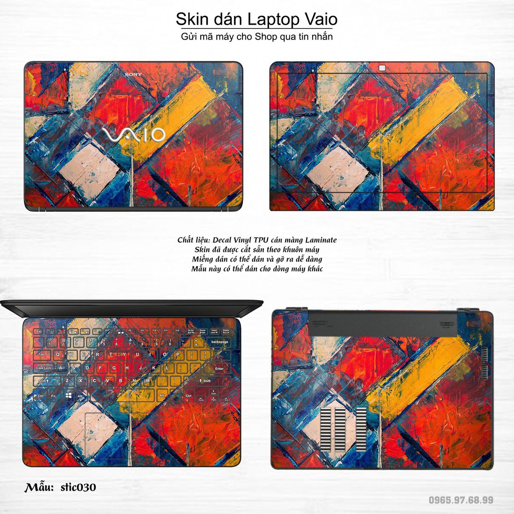 Skin dán Laptop Sony Vaio in hình Hoa văn sticker nhiều mẫu 5 (inbox mã máy cho Shop)