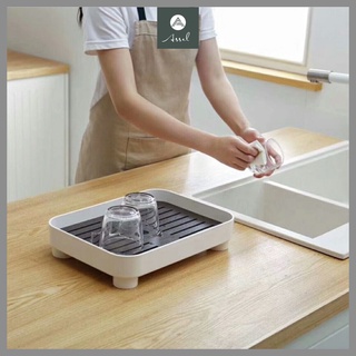 Khay trà ASSEL , nhựa ABS cao cấp , úp chén ly cốc phòng khách, đa năng đựng mỹ phẩm trái cây bát đĩa nhà tắm