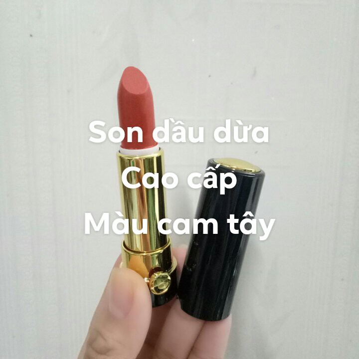 Son dầu dừa handmade cao cấp màu cam tây