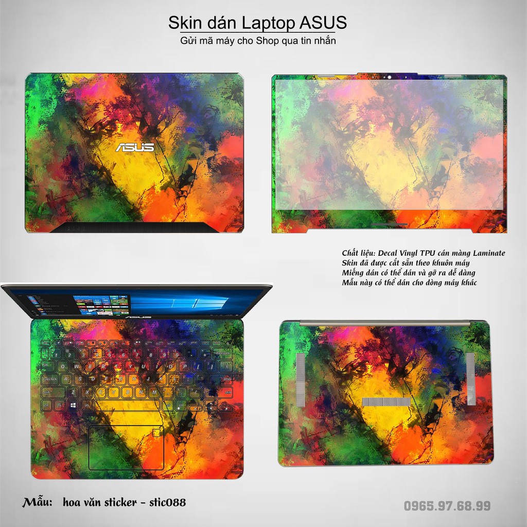 Skin dán Laptop Asus in hình Hoa văn sticker _nhiều mẫu 15 (inbox mã máy cho Shop)