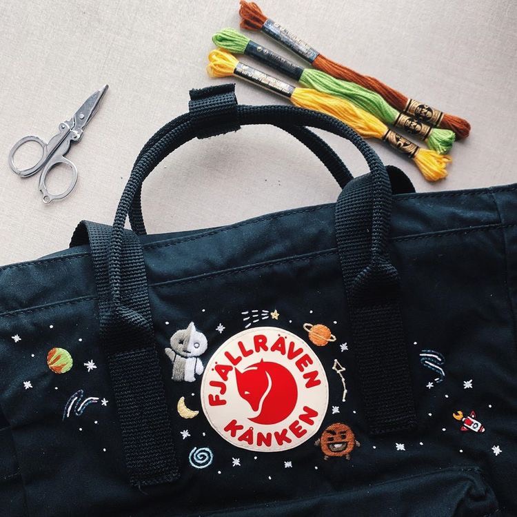 Balo Kanken Size Đi Học Đủ Màu Thêu Tay