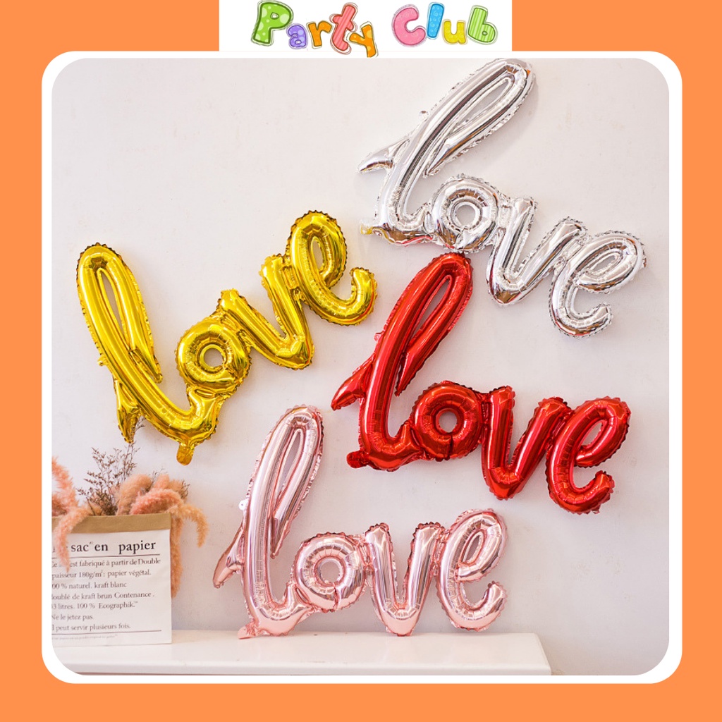 Bóng chữ Love liền - bóng trang trí tiệc cưới
