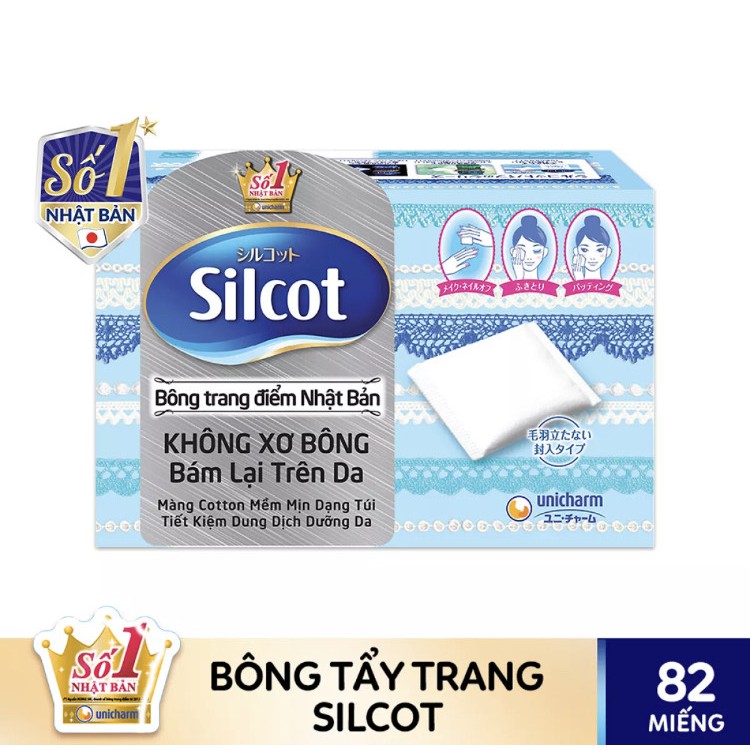 Bông tẩy trang Silcot đắp dưỡng miếng đôi 40 miếng/hộp