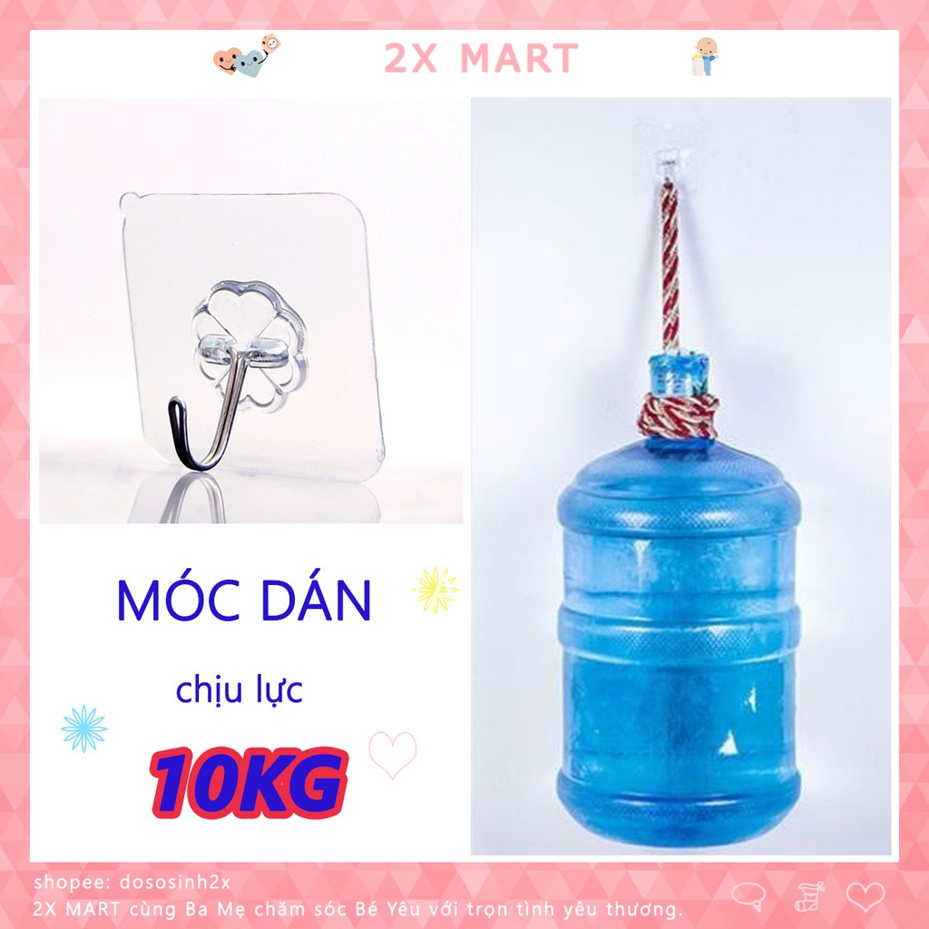 Móc dán thần thánh siêu chịu lực loại trong suốt tiện lợi chịu lực lên tới 10KG - 2X MART