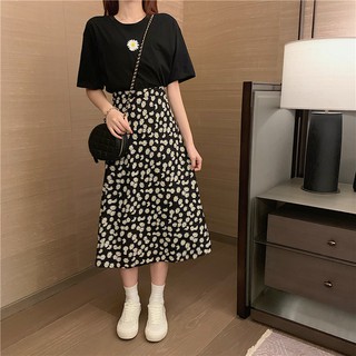 Chân váy hoa cúc phong cách hàn quốc xinh xắn -t720cv1