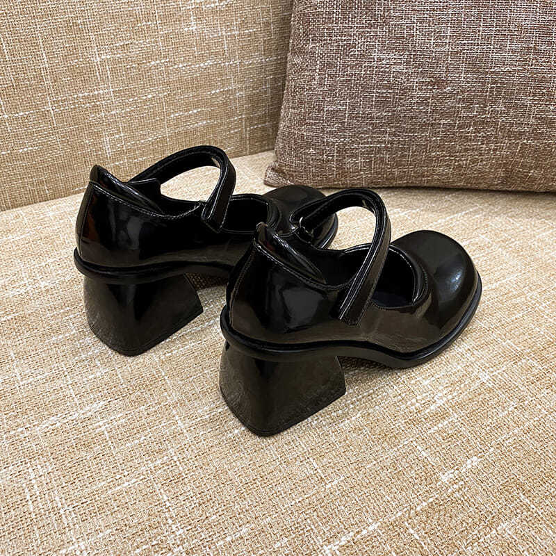 Giày Cao Gót Mũi Tròn Chất Liệu Da Thật Thời Trang Mùa Thu 2020 | BigBuy360 - bigbuy360.vn