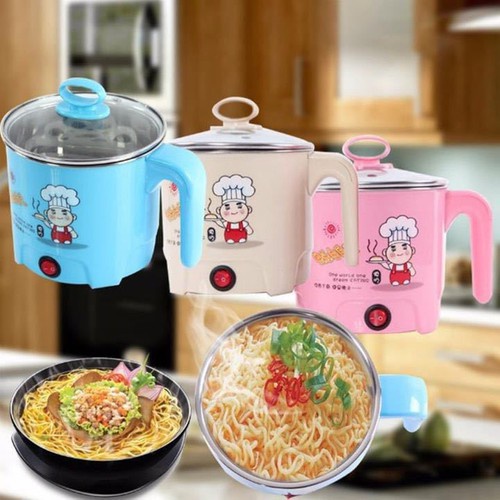 Ca Nấu Mì Đa Năng Siêu Tốc, Nồi Lẩu Điện Mini 18cm Công Suất 600W