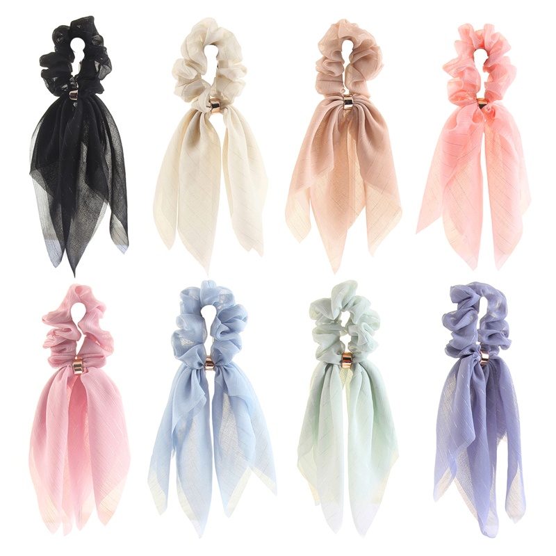 Dây Buộc Tóc Hai Lớp Thắt Nơ Xinh Xắn Cho Bạn Gái Mặc Hàng Ngày
