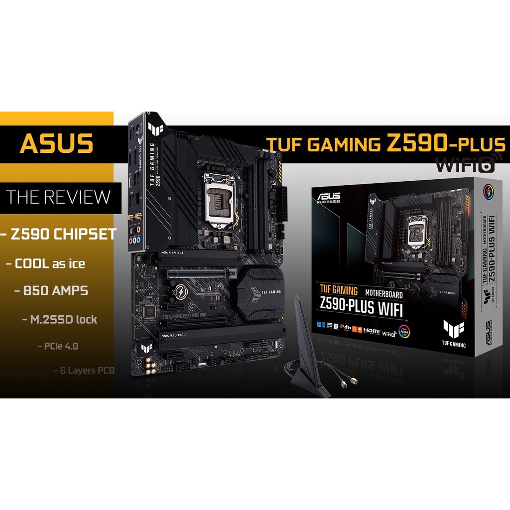 Main ASUS TUF GAMING Z590 PLUS WIFI (Intel Z590, Socket 1200, ATX, 4 khe Ram DDR4) CHÍNH HÃNG BH 36 THÁNG