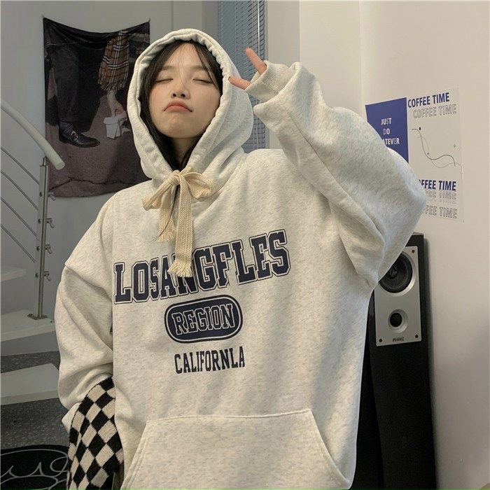 Áo Khoác Hoodie Nỉ Có Mũ Form Rộng LOSANGFLES Unisex Nam Nữ Ulzzang