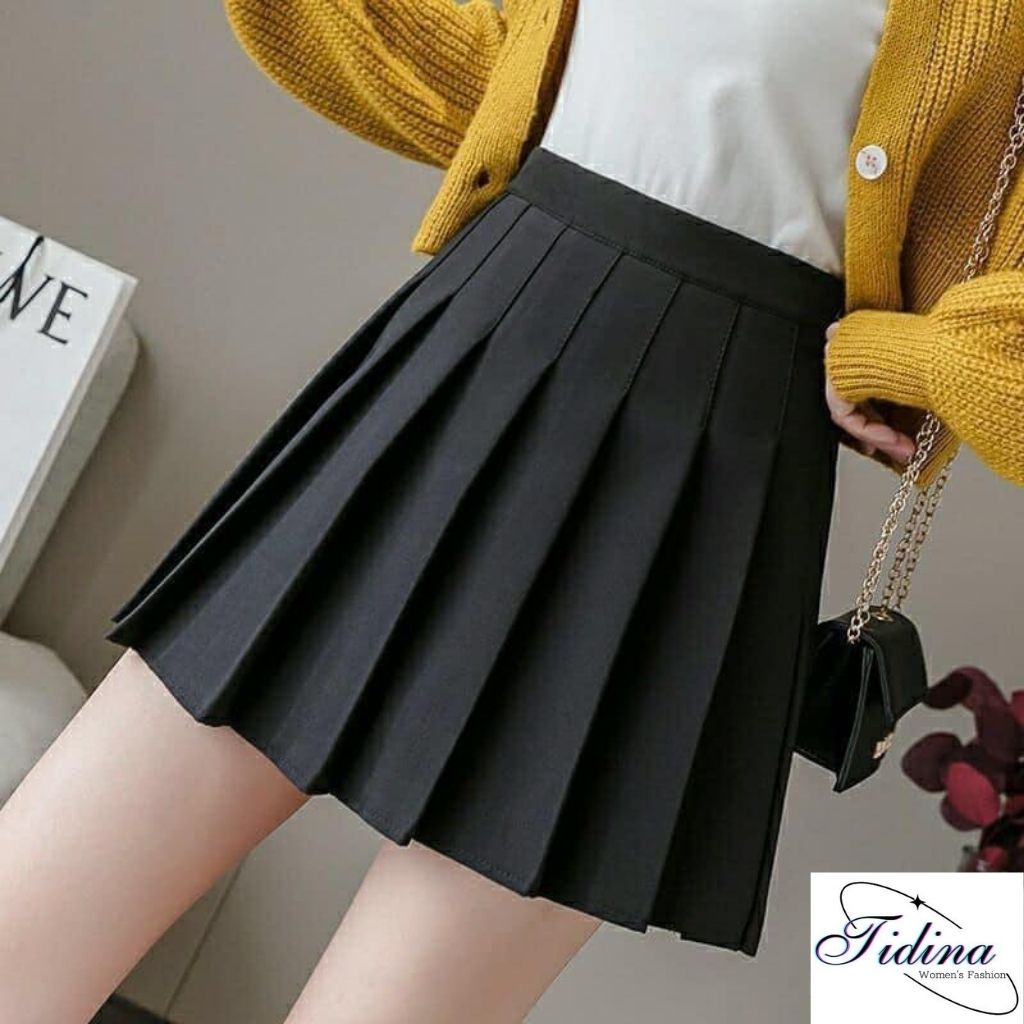 Chân Váy Xếp Ly TIDINA chân váy Tennis ngắn thời trang nữ Hàn Quốc chân váy lưng cao xòe kiểu xếp ly ngắn | BigBuy360 - bigbuy360.vn