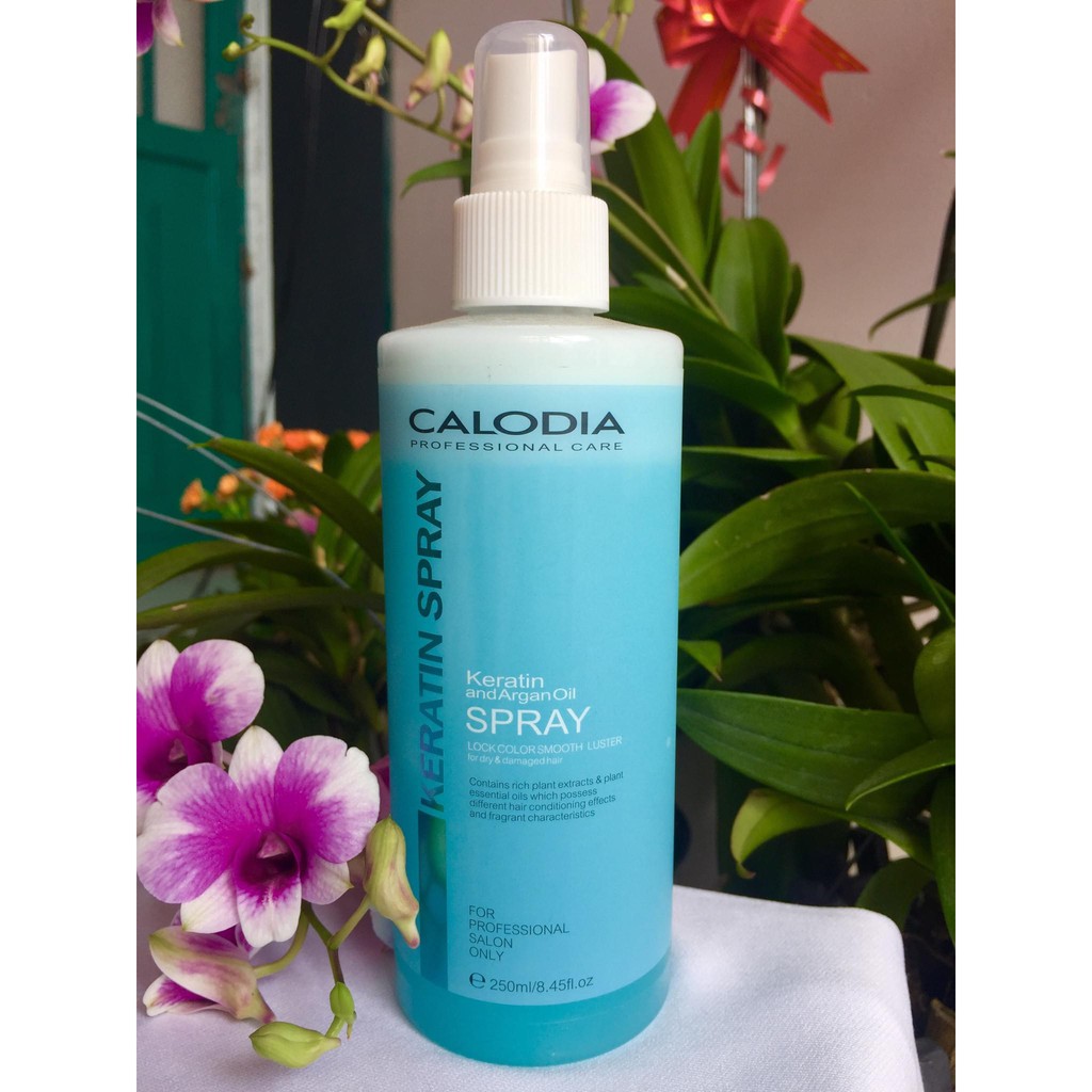 Xịt dưỡng tóc Calodia Keratin Spray siêu mềm mượt 250ml ( NEW)