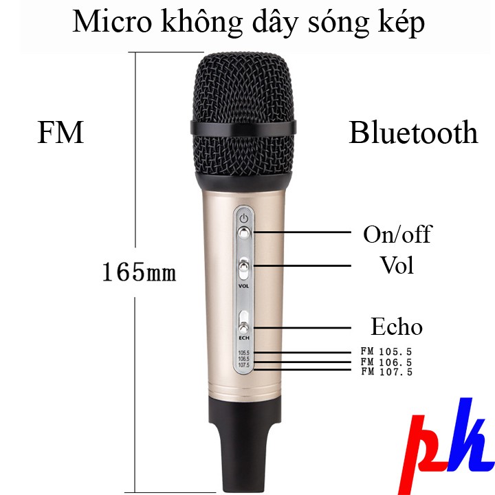 [Mã ELHACE giảm 4% đơn 300K] Micro không dây cho xe hơi sóng kép BNG-C200 , micro không dây cho ô tô