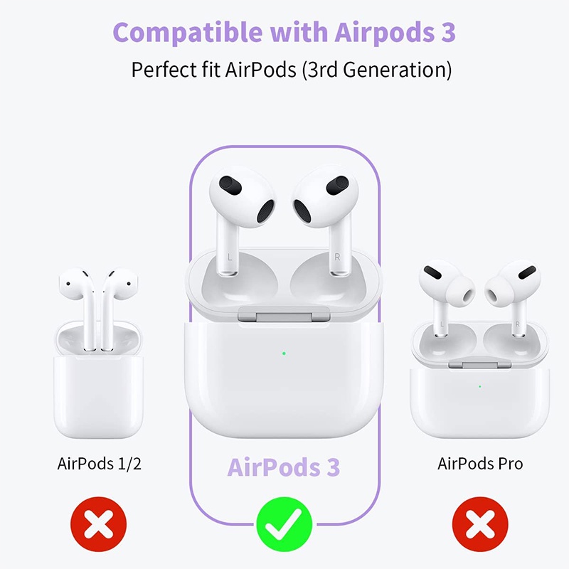 Vỏ Bọc Bảo Vệ Hộp Sạc Tai Nghe AirPods 3rd Bằng Silicon Thiết Kế Độc Đáo Tiện Dụng