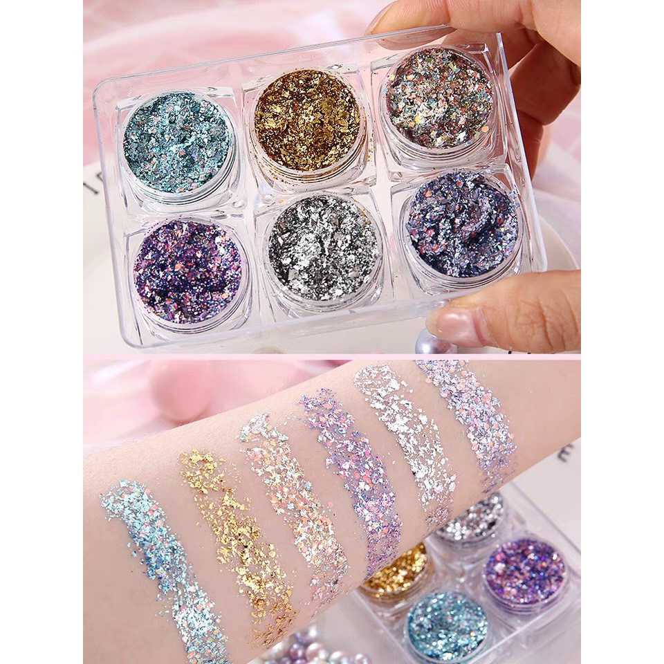 Trộn Sẵn Keo Nhũ Mắt Kim Tuyến Xà Cừ Trang Điểm Lấp Lánh Glitter | BigBuy360 - bigbuy360.vn