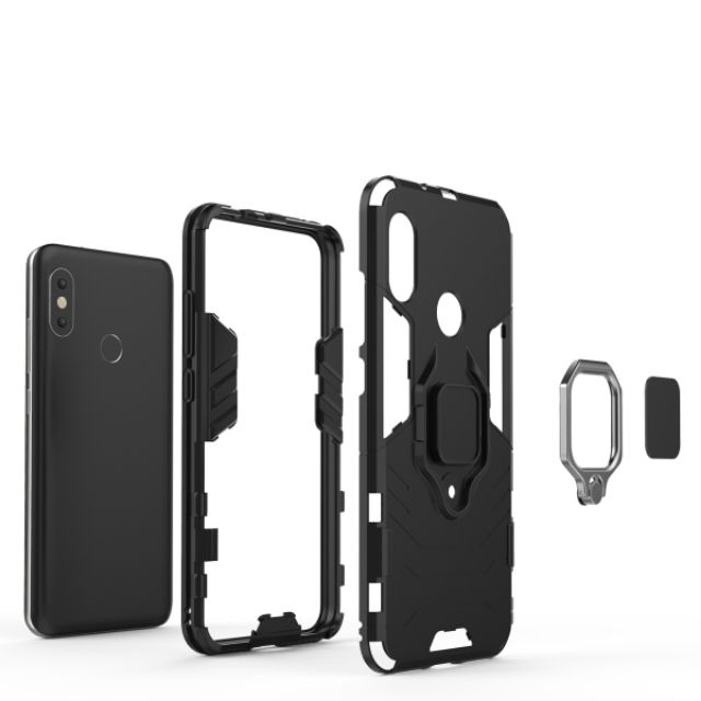 Ốp lưng Xiaomi A2 Lite / Redmi 6 Pro chống sốc Iron Man Iring cao cấp giá đỡ xem phim