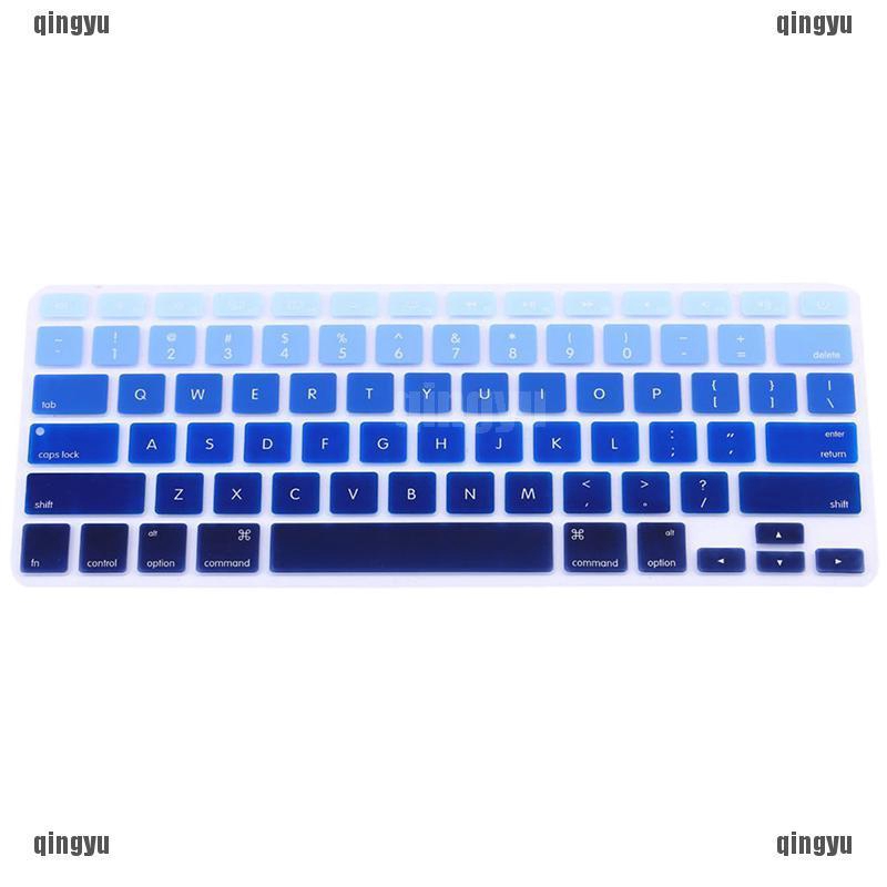 Tcmy ❤♣ Miếng Bọc Bảo Vệ Bàn Phím Bằng Silicon Màu Cầu Vồng Cho iMac Macbook Pro