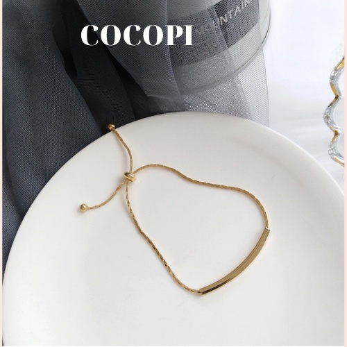 Lắc tay nữ, Vòng tay nữ khóa rút gắn chữ " LUCKY " phong cách Hàn Quốc Cocopi.accessories