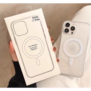 Ốp lưng iPhone 14 Pro ,13 Pro Max, 12, 11 Pro Ma Space Magsafe trong - hỗ trợ sạc không dây - lưng cứng chống ố viền dẻo