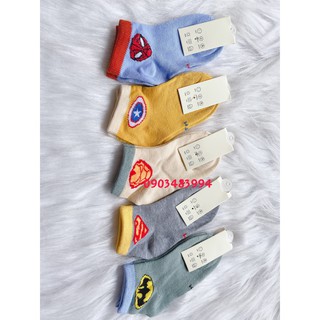 Set 10 Đôi Tất Siêu Nhân Cho Bé ( Màu Vàng )