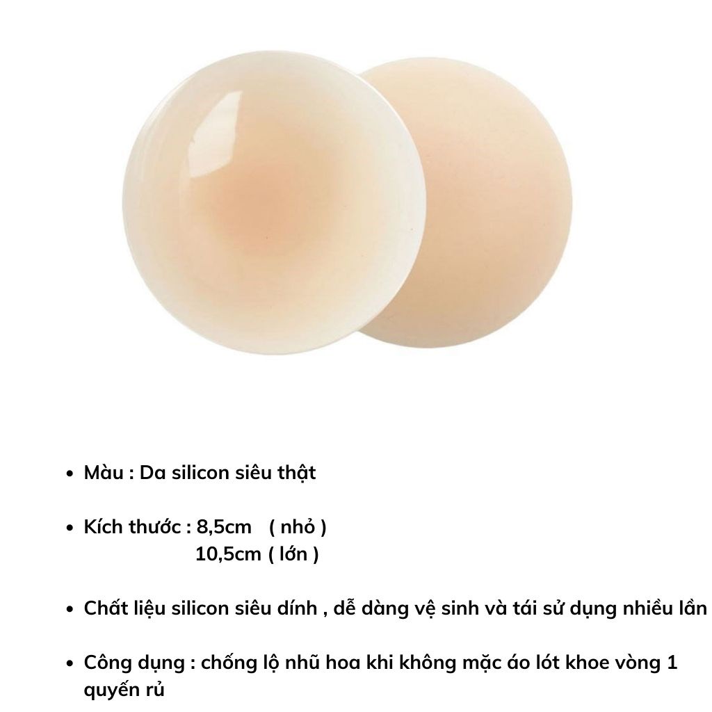 Miếng dán ngực silicon , dán nhũ hoa sử dụng nhiều lần siêu thật siêu dính DEVARI D3233-4444