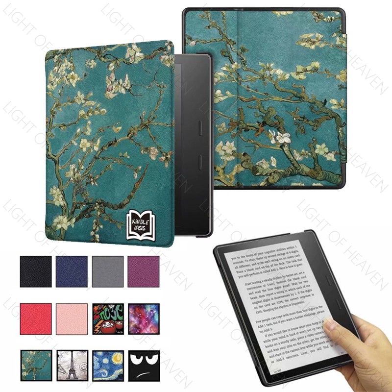 Bao Da Pu Máy Tính Bảng Nắp Lật Thông Minh Cho Amazon Kindle Oasis 2019 7inch Ốp