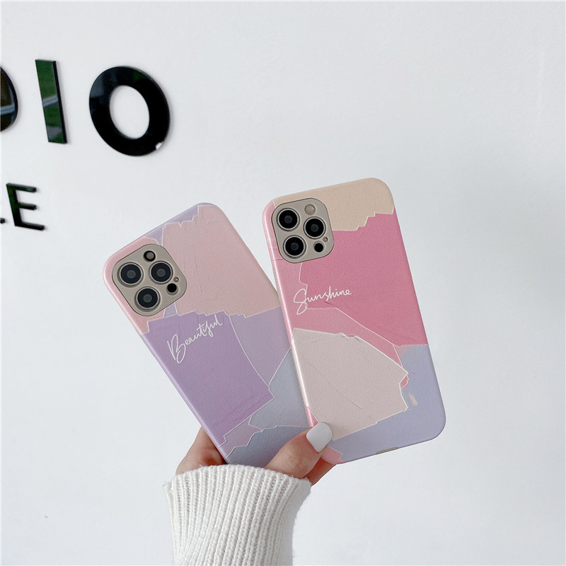 Ốp điện thoại TPU phối màu cho iphone 11 pro 11promax 7 8 plus x xr xsmax 12 12promax