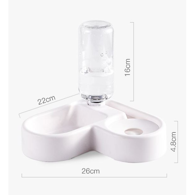 [Mã PET50K giảm Giảm 10% - Tối đa 50K đơn từ 250K] Bộ bát ăn và bình uống nước tự động cho chó mèo