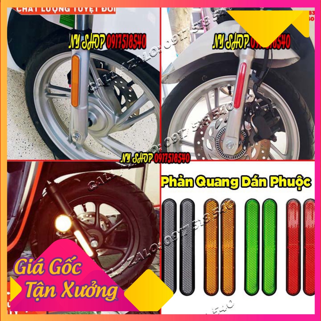 🥇 Mắt Mèo Phản Quang Dán Phuộc Xe Máy ( Giá 1 Cặp ) 🥇 (Ảnh Sp thật)