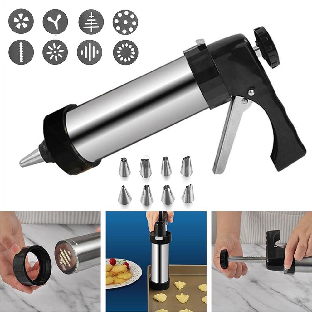 Bộ Súng Làm Bánh Quy Tráng Miệng Kèm 8 Đầu Phun 8 Đĩa