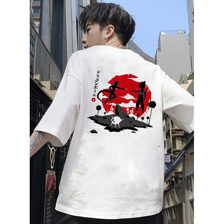 Áo thun unisex form rộng Goku phong cách  Nhật Bản vải dày mịn 2020T2408