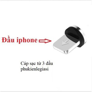 Dây sạc đầu nam châm Micro USB /Type C/Lightning 2A cho iOS/Android