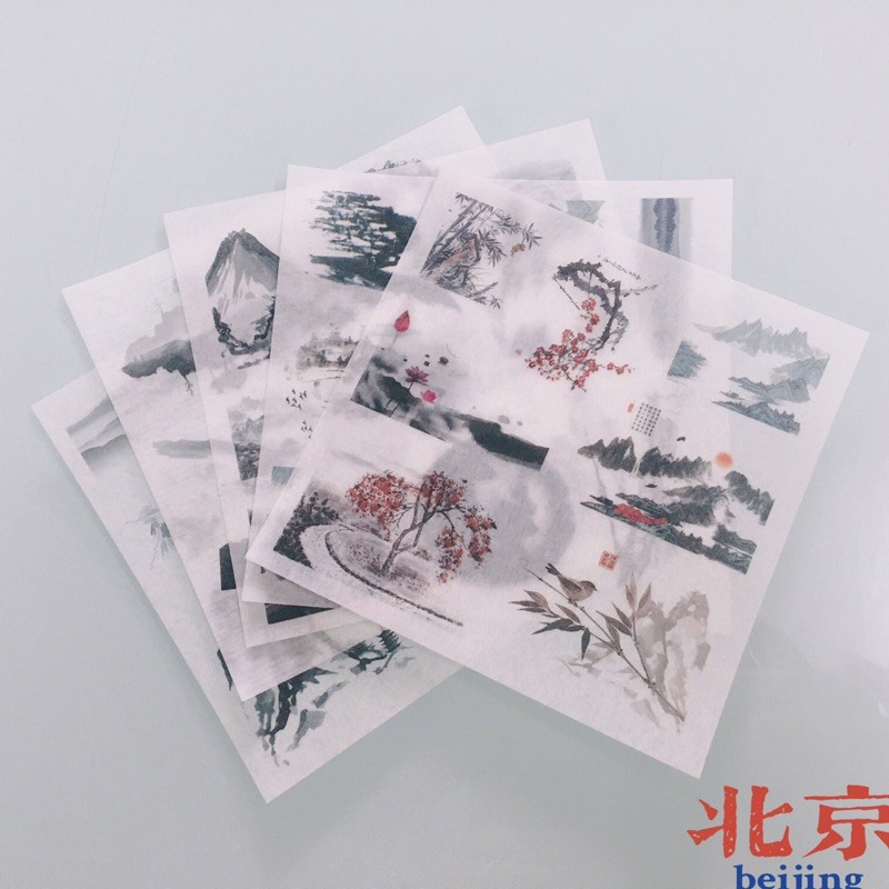 Set 3 tờ washi sticker trang trí sổ