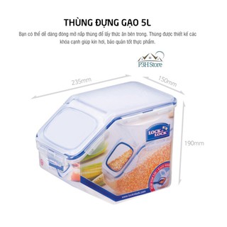 Thùng đựng gạo Lock&Lock 5L Kitchen&Caddy HPL700