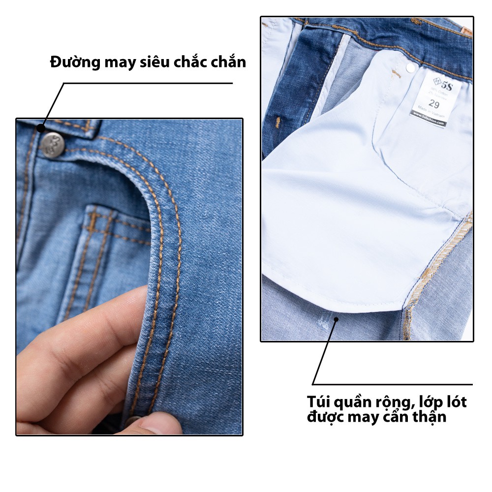 Quần Short Jean Nam 5S (2 mẫu) Chất Cotton Cao Cấp Mềm Nhẹ, Co Giãn Tốt, Thiết Kế Trẻ Trung. | BigBuy360 - bigbuy360.vn