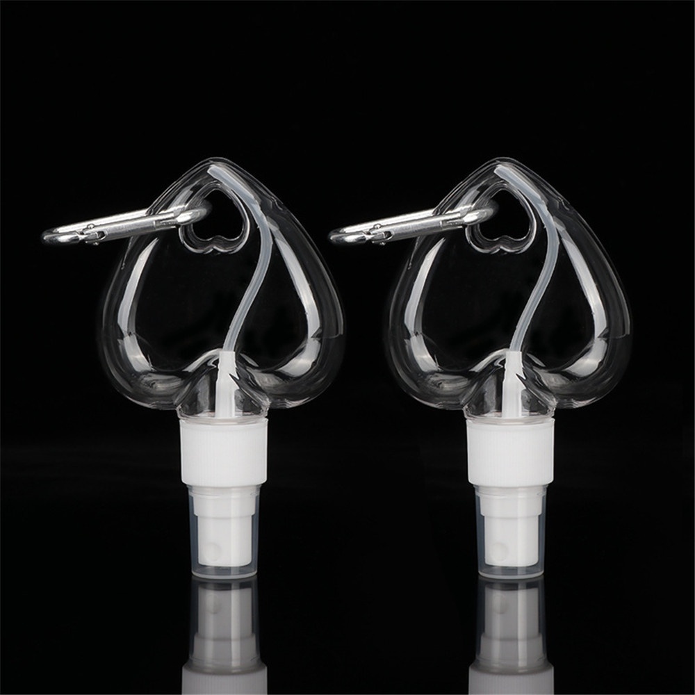 [Hàng mới về] Bình rỗng có vòi xịt hình trái tim bằng nhựa dung tích 50ml thiết kế đáng yêu độc đáo