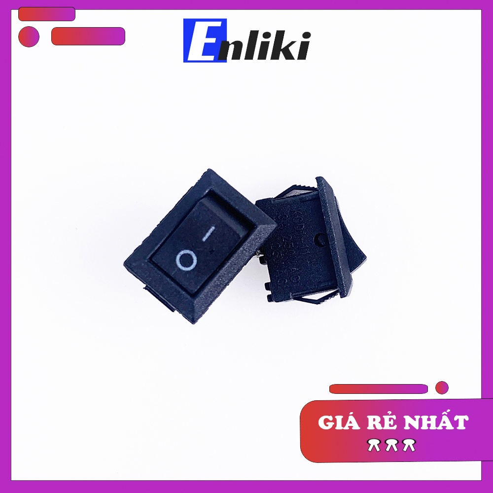 3A 250V Công Tắc KCD11 2P 15x10mm Đen