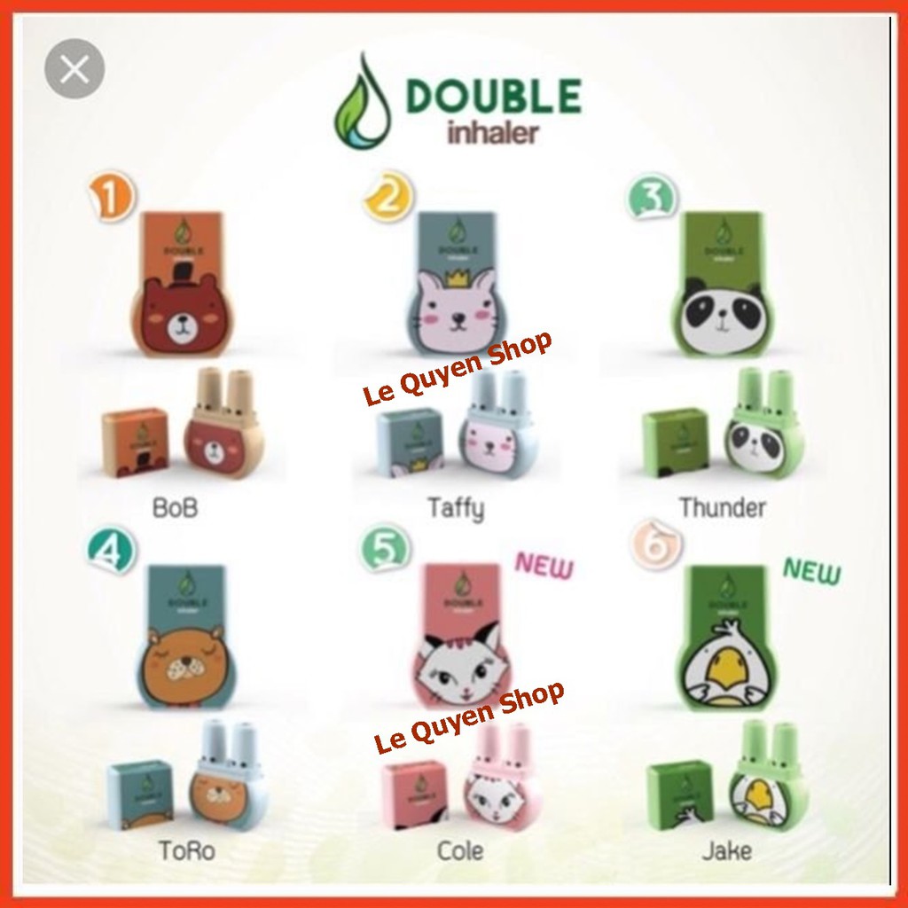 Ống Hít Đôi Thông Mũi Double Inhaler Thái Lan