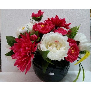 bình hoa mẫu đơn, thược dược