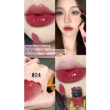 Son TomFord Gloss Bóng Dưỡng✨ 20 Phantome, 04 Exquise, 08 Inhibition, 14 Fullbox Chính Hãng