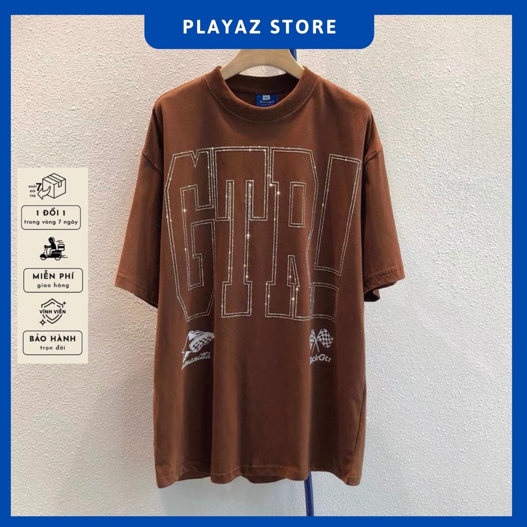 Áo Thun Đính Đá Màu Nâu Blackgts Tee