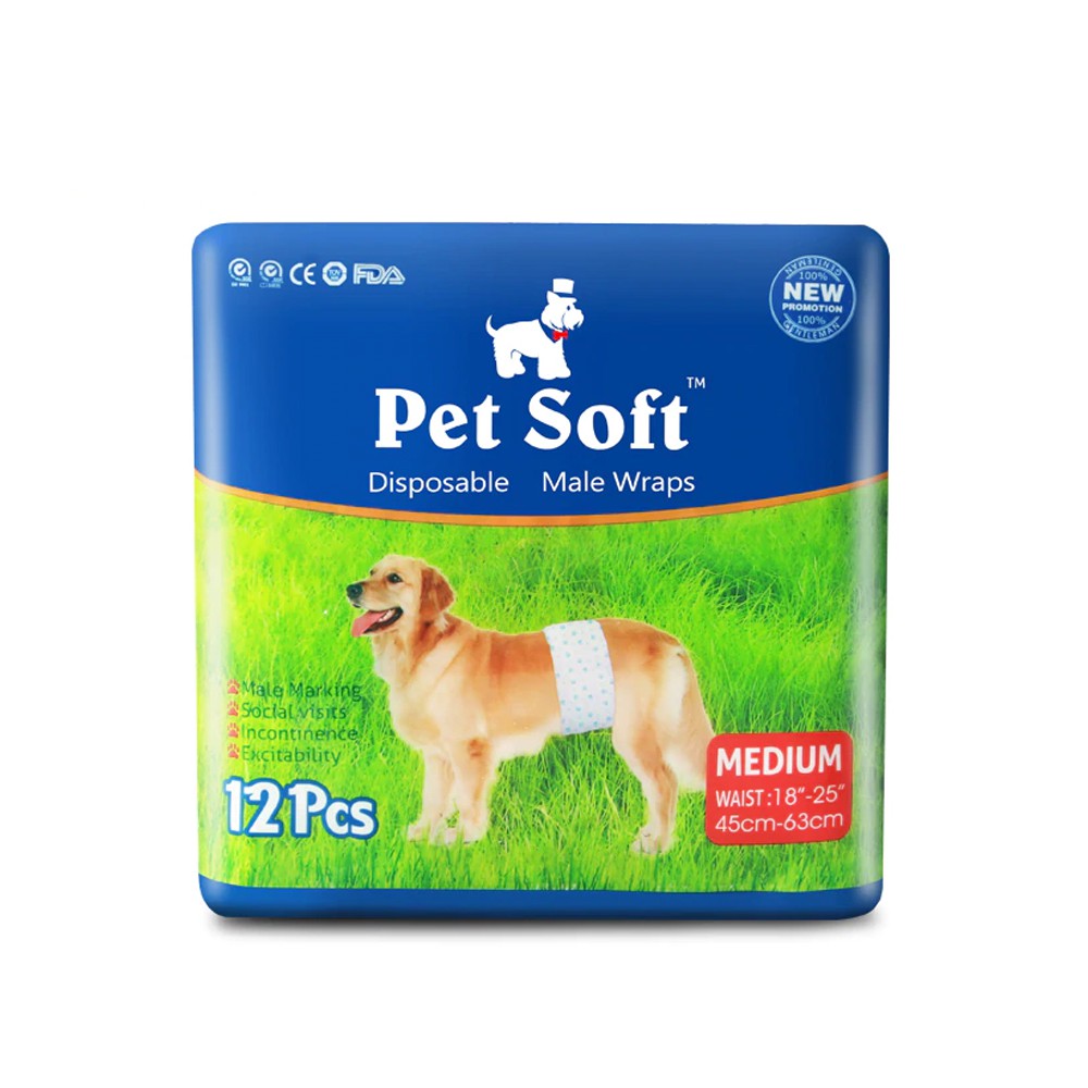 Bỉm Vệ Sinh Cho Chó Đực Pet Soft 1 bịch 12 chiếc