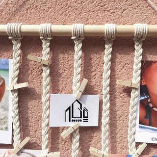 Macrame treo ảnh trang trí