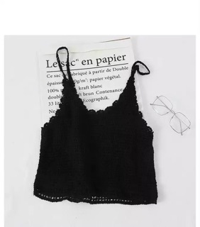 Áo len 2 dây croptop nhiều màu