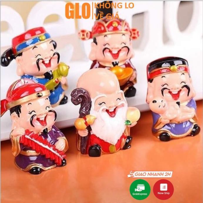 Bộ Tượng 5 Ông Thần Tài May Mắn Phong Thủy Gloshop