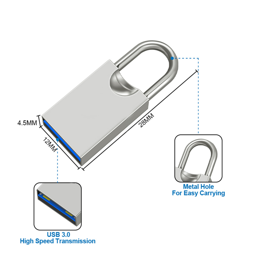 Ổ Đĩa Kim Loại Mini Usb 3.0 8 / 16 / 32 / 64gb Tốc Độ Cao | BigBuy360 - bigbuy360.vn